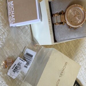 Michael Kors Gold Watch with Crystal Detailing